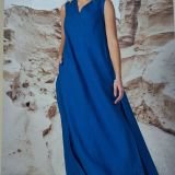 Princess Blue ilga lino suknelė