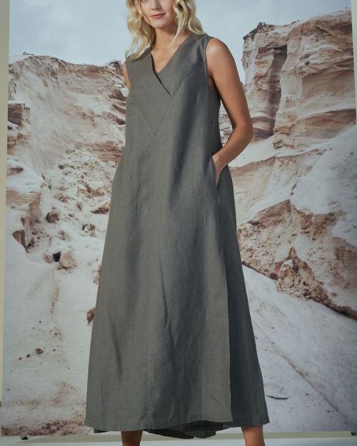 Shadow ilga lino suknelė