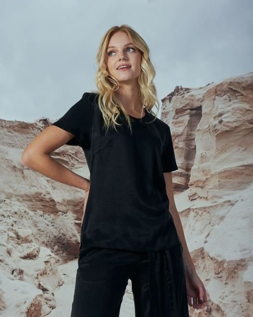 T-Shirt palaidinė in Dydis 34 and Spalva Juoda