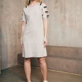 Trumpa lininė suknelė