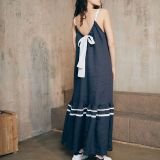 Midnight navy laisvalaikio ilga suknelė