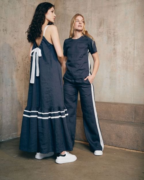 Midnight navy laisvalaikio ilga suknelė