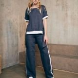 Asimetrinė Midnight navy palaidinė