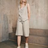 Midi laisvi lininiai šortai