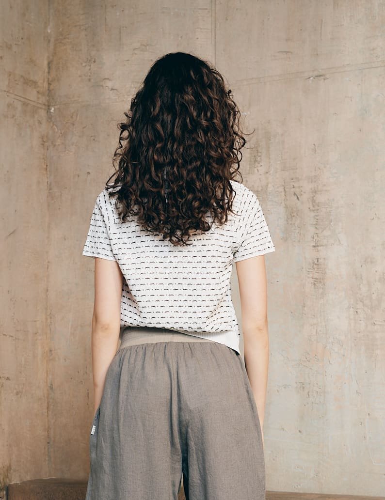 Lininė nerta polo palaidinė