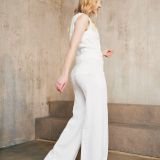 Balta klasikinė lininė liemenė