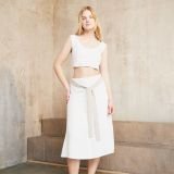 Platėjantis lininis sijonas