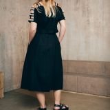 Midi ilgio lininis sijonas