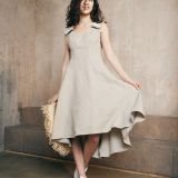 Įliemenuota midi suknelė