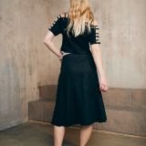 Platėjantis lininis sijonas