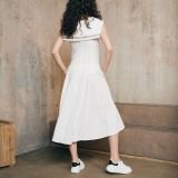 Balta marinistinė lininė suknelė