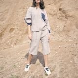 Tiesūs ilgesni lininiai šortai