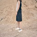 Tiesūs ilgesni lininiai šortai