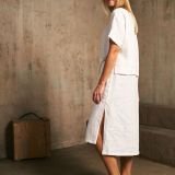 Balta lininė suknelė Citta