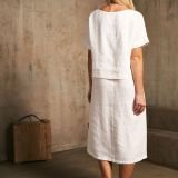 Pilka lininė suknelė Citta