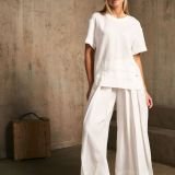 Plačios lininės kelnės