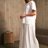 Plačios lininės kelnės