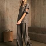 Shadow ilgos kelnės su skeltukais