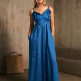 Princess Blue ilga romantiška suknelė