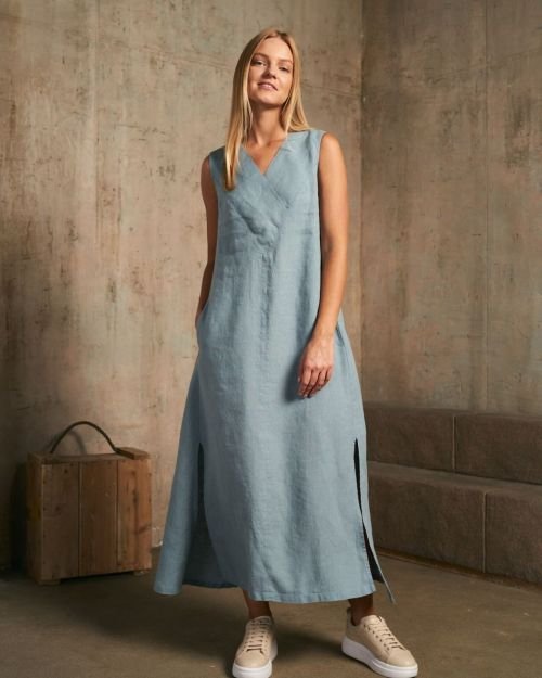 Melsva lino suknelė