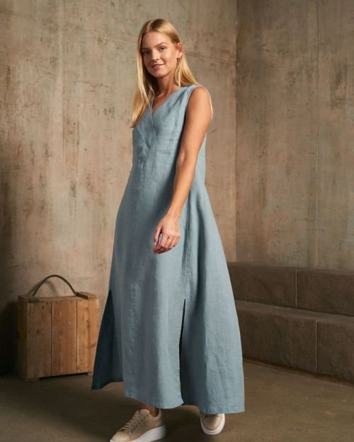 Melsva lino suknelė