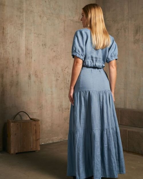 Žydra trumpa palaidinukė