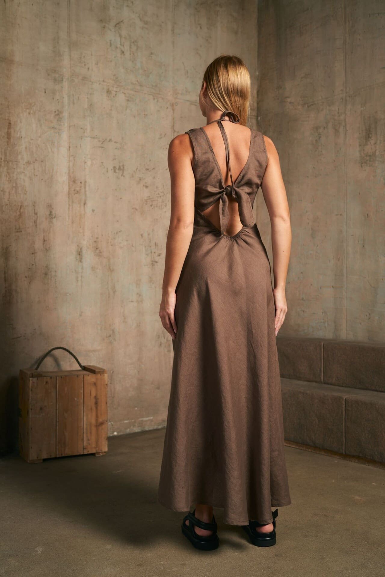 Morel dviejų dalių lininė suknelė