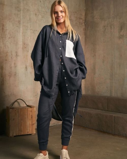 Midnight navy oversize marškiniai