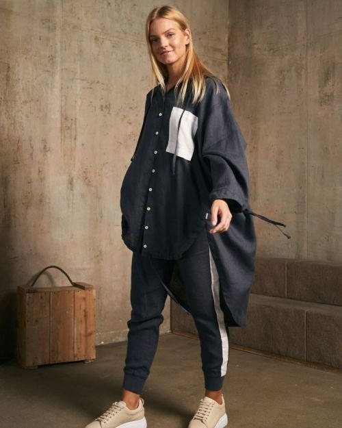 Midnight navy oversize marškiniai