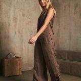 Morel lininės kelnės su raištukais