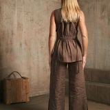 Morel lininės kelnės su raištukais