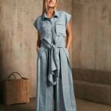 Surišama lininė liemenė – palaidinė