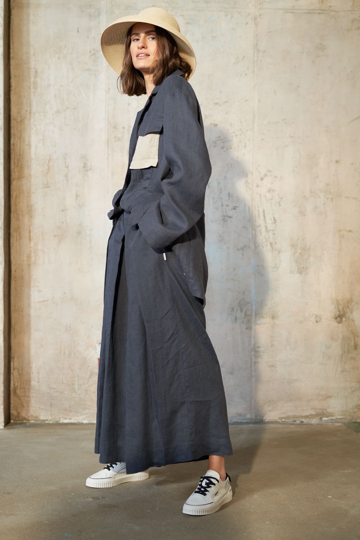 Midnight navy lininis švarkas