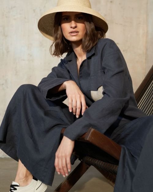 Midnight navy lininis švarkas