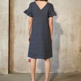 Trumpa suknelė su raukiniais