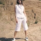 Tiesūs ilgesni lininiai šortai