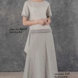 Midi ilgio lininis sijonas