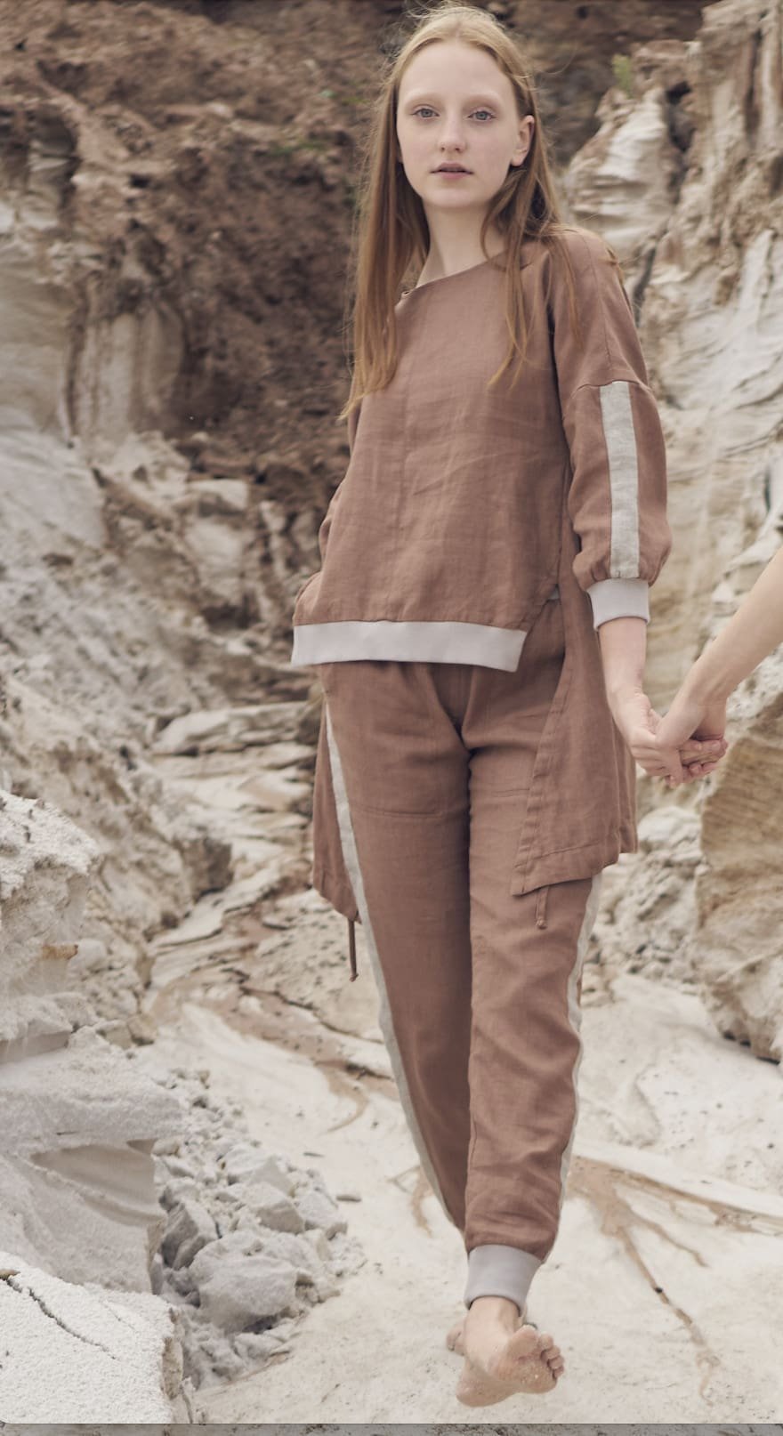 Amber Raw Sportinės lininės kelnės