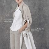 Natūralaus lino sportinės kelnės