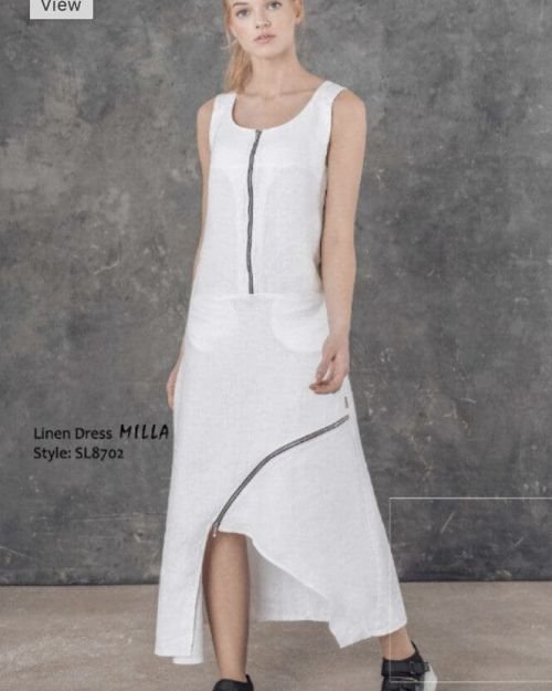 Balta midi ilgio suknelė - sarafanas in Spalva Balta and Dydis 36