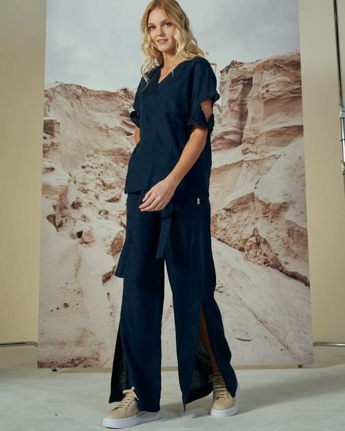 Stilinga lininė palaidinė in Dydis 46 and Spalva Natūrali