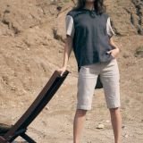 Pusilgiai lininiai šortai