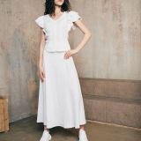 Midi ilgio lininis sijonas