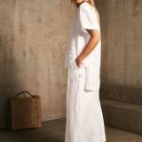 Plačios lininės kelnės