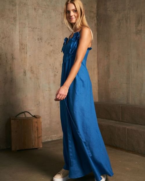 Princess Blue ilga romantiška suknelė