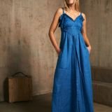 Princess Blue ilga romantiška suknelė