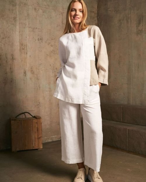 Baltos kapri tipo kelnės