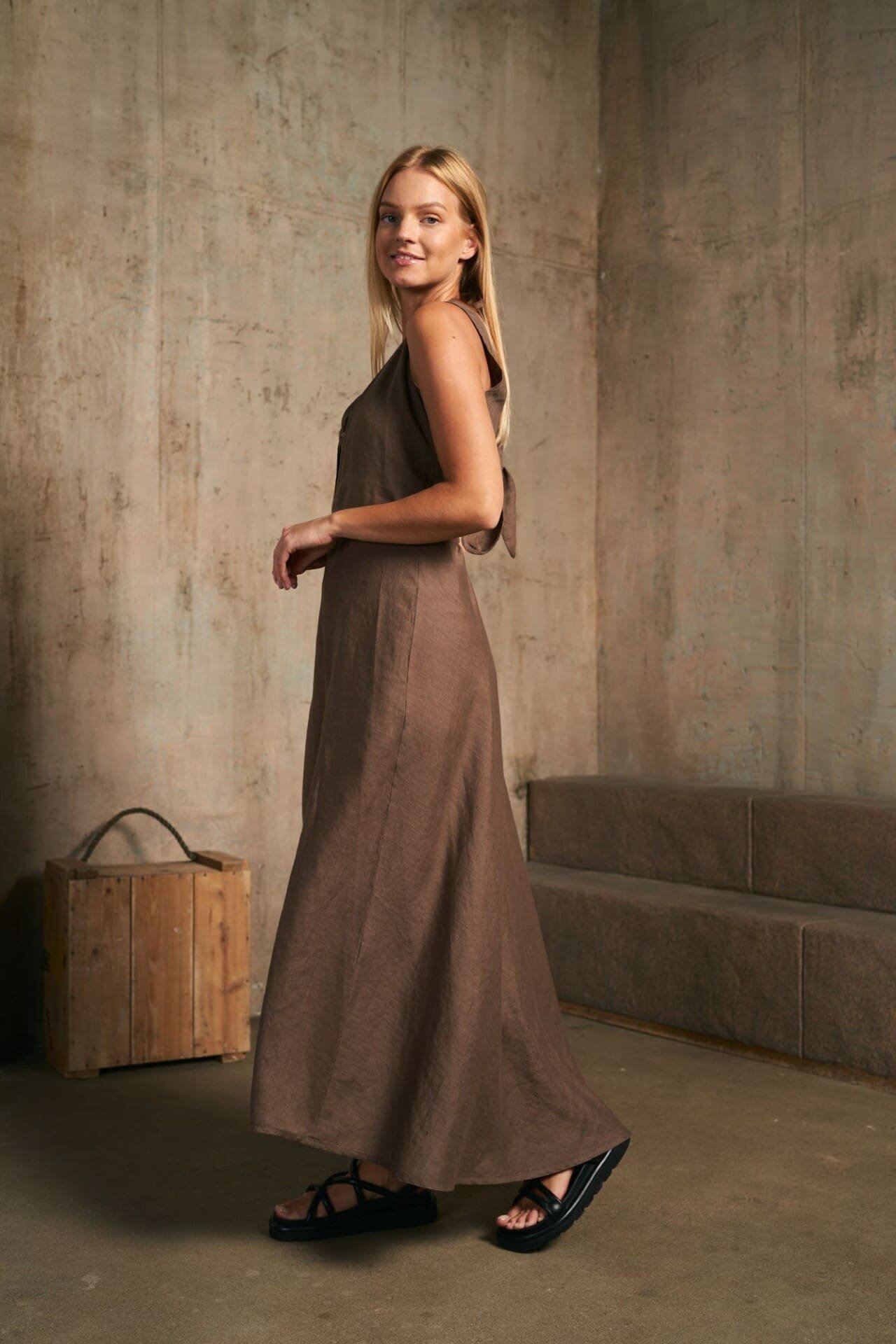 Morel dviejų dalių lininė suknelė