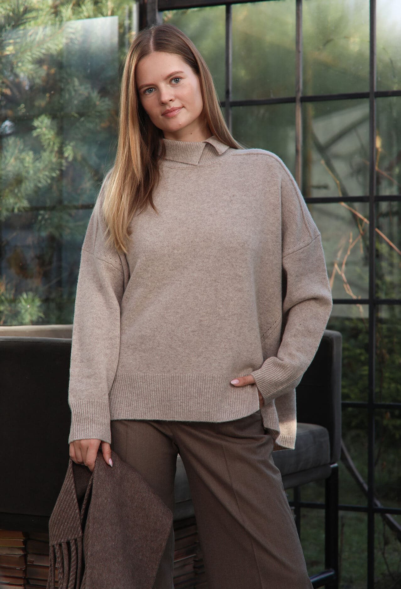 Oversize kašmyro megztinis