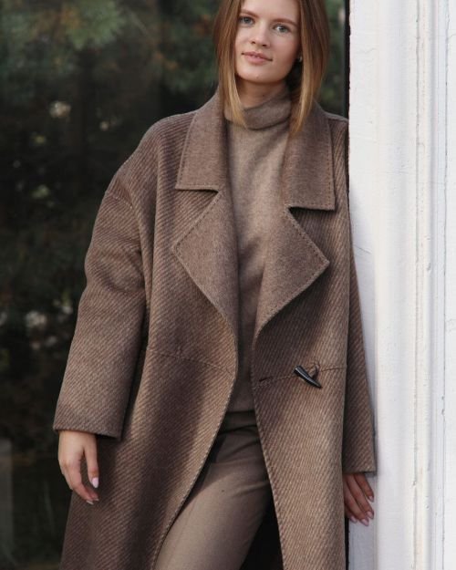 Dvipusis kašmyro paltas